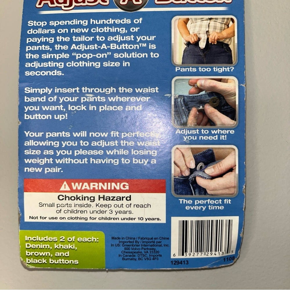 Adjust-A-Button Set for Men & Women - Picture 7 of 8